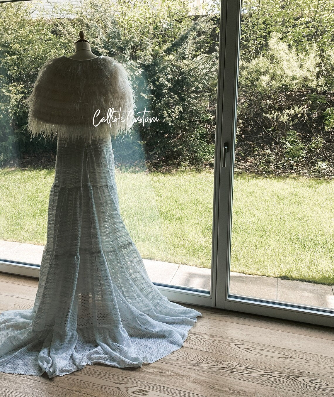 Ostrich Bolero Cape - Atelier Calliste