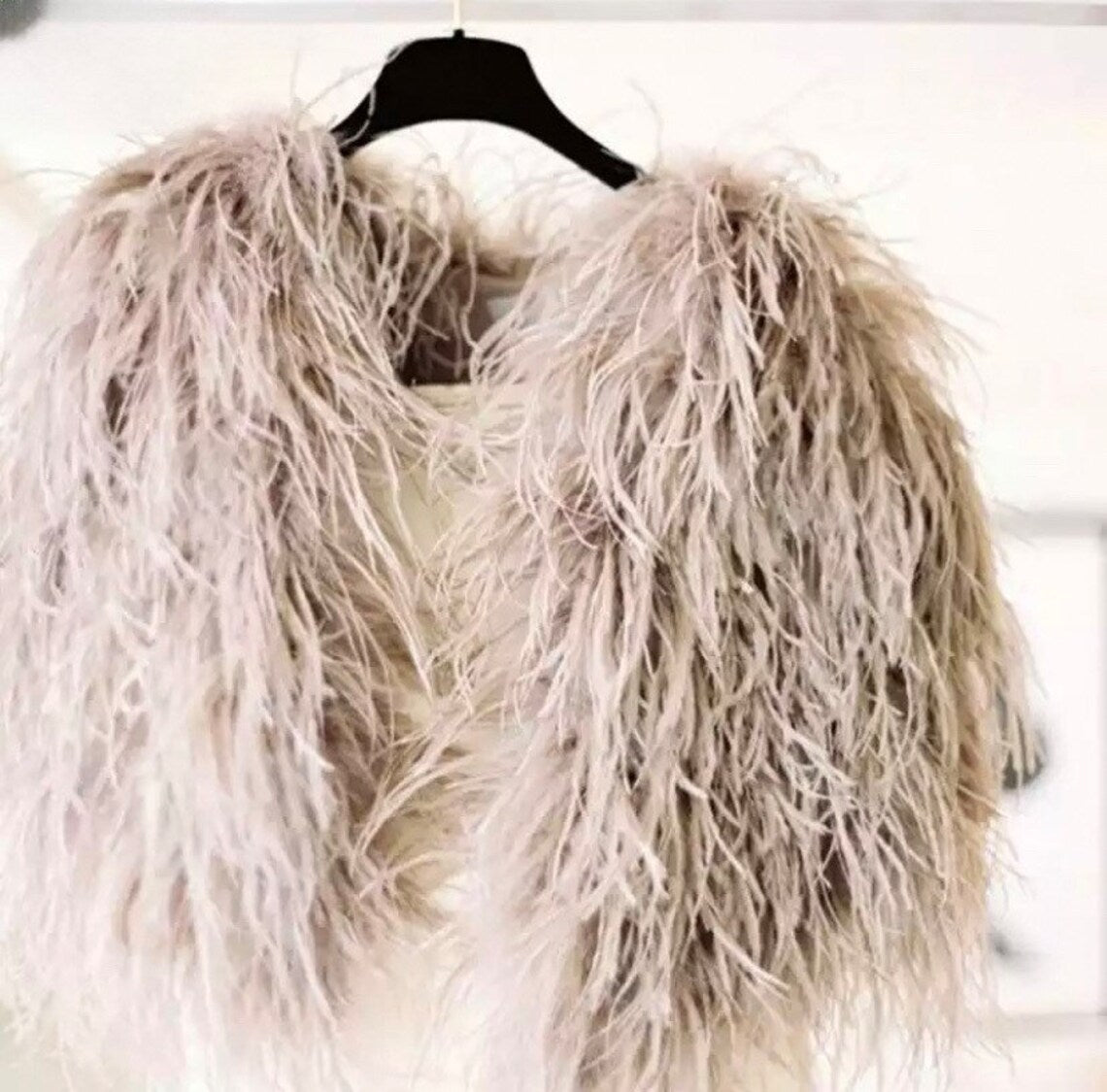 Ostrich Bolero Cape - Atelier Calliste