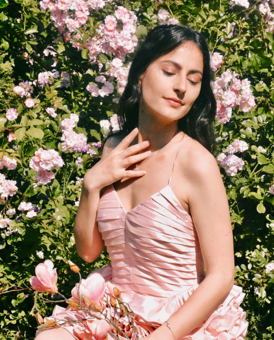 Ruffle Pink Mini Dress - Atelier Calliste