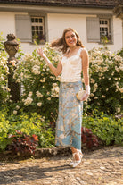Cocktail corset with art printed skirt - Atelier Calliste
