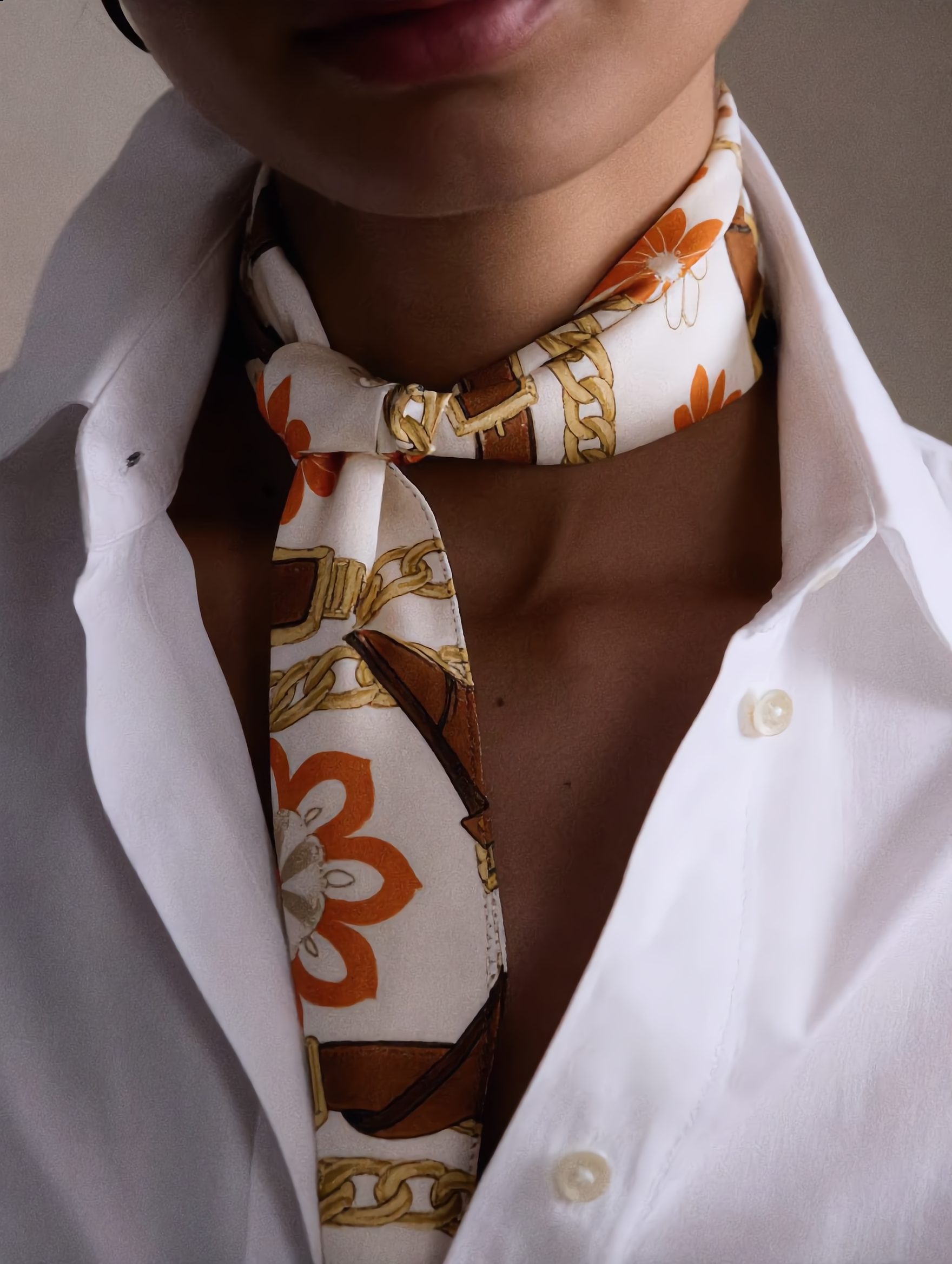 Petra Kara Limited "Revolution Edition" 100% Silk Twilly Scarf flower - Atelier Calliste