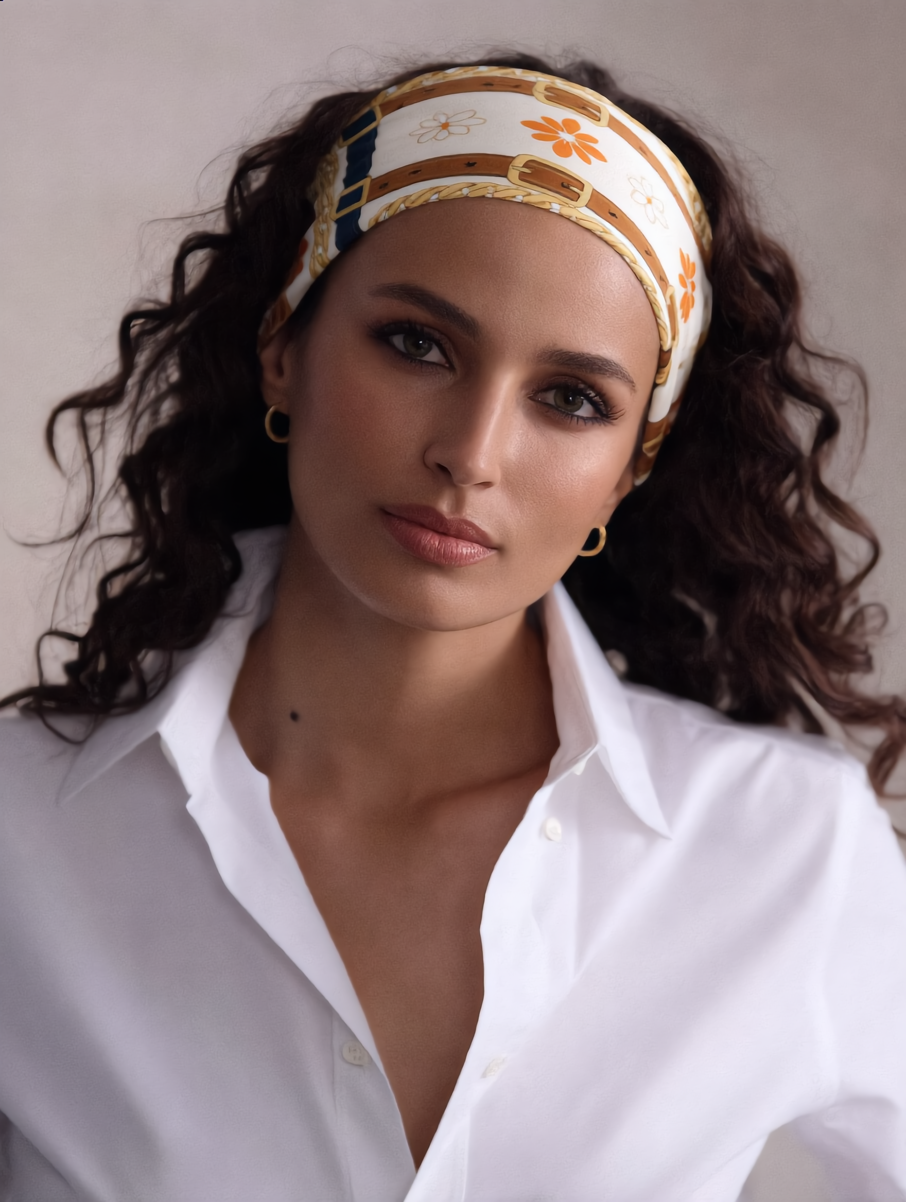 Petra Kara Limited "Revolution Edition" 100% Silk Twilly Scarf flower - Atelier Calliste